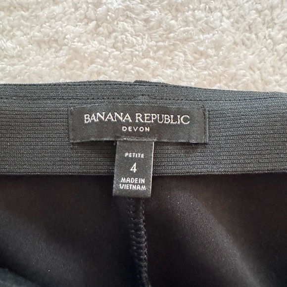 Banana Republic Devon black suede-like pants. Size 4. Never worn. - Picture 3 of 9